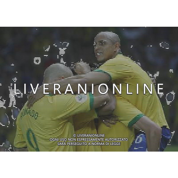 Berlino (ger) 13-06-2006 World Cup Germany 2006 brasile-croazia 1 : 0 nella foto kaka esulta con i compagni dopo il gol ph marco luzzani/ag aldo liverani s.a.s.