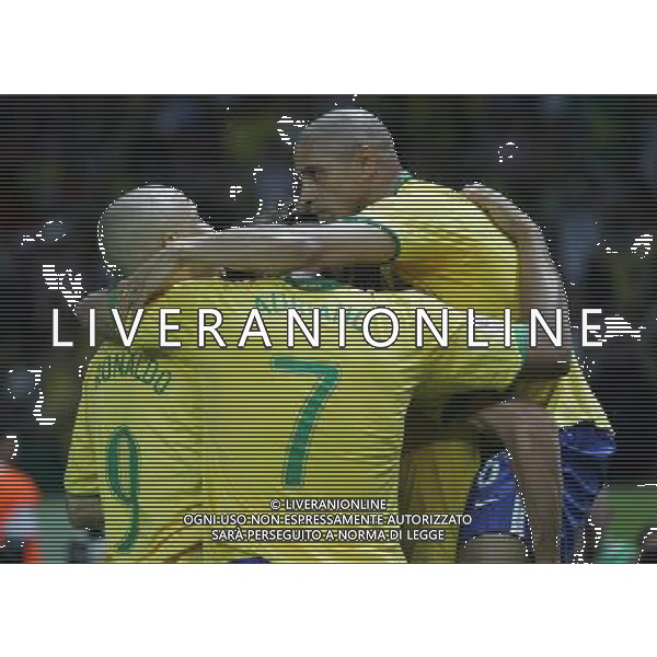 Berlino (ger) 13-06-2006 World Cup Germany 2006 brasile-croazia 1 : 0 nella foto kaka esulta con i compagni dopo il gol ph marco luzzani/ag aldo liverani s.a.s.