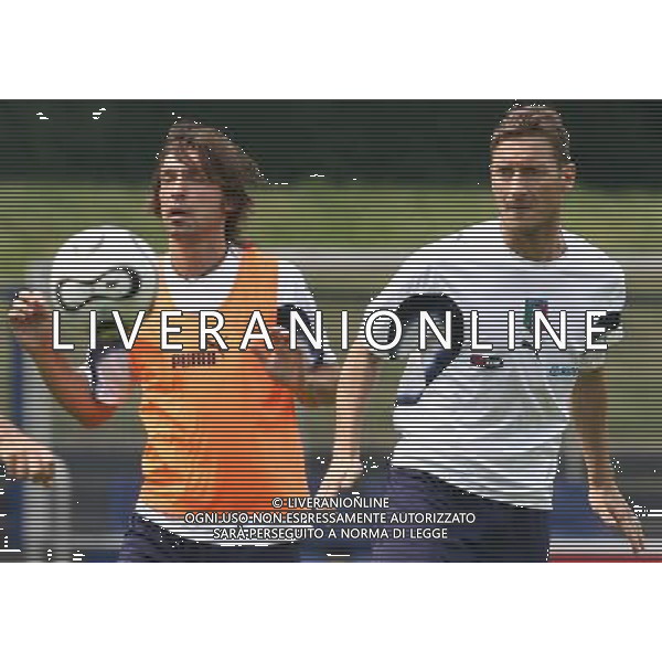 Duisburg 14 giugno 2006 Allenamento della nazionale italiana presso il centro sportivo MSV Duisburg nella foto: Totti Francesco e Pirlo Andrea foto Andry / Ag. Aldo Liverani