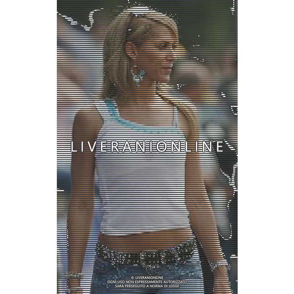 Duisburg 14 giugno 2006 Allenamento della nazionale italiana presso il centro sportivo MSV Duisburg nella foto: Ines Sainz giornalista messicana al seguito della squadra azzurra foto Andry / Ag. Aldo Liverani