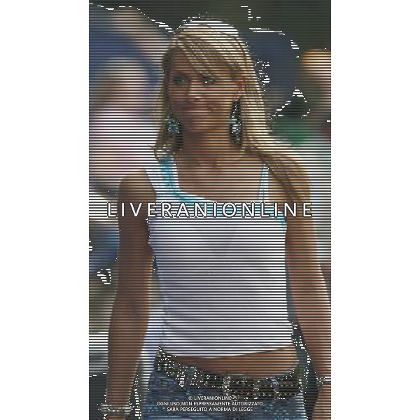 Duisburg 14 giugno 2006 Allenamento della nazionale italiana presso il centro sportivo MSV Duisburg nella foto: Ines Sainz giornalista messicana al seguito della squadra azzurra foto Andry / Ag. Aldo Liverani