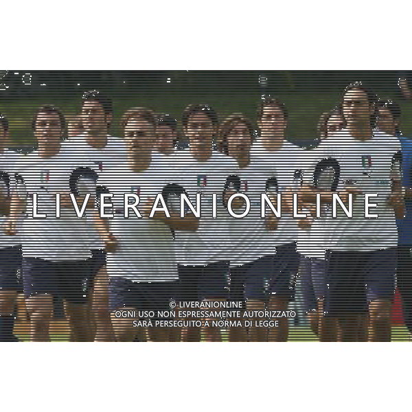 Duisburg 14 giugno 2006 Allenamento della nazionale italiana presso il centro sportivo MSV Duisburg nella foto: il gruppo degli azzurri durante l\'allenamento foto Andry / Ag. Aldo Liverani