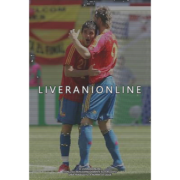 World Cup Germany 2006 14-06-2006 spagna ukraina 4:0 nella foto villa e xabi alonso dopo il gol di villa ph marco luzzani/ag aldo liverani s.a.s.