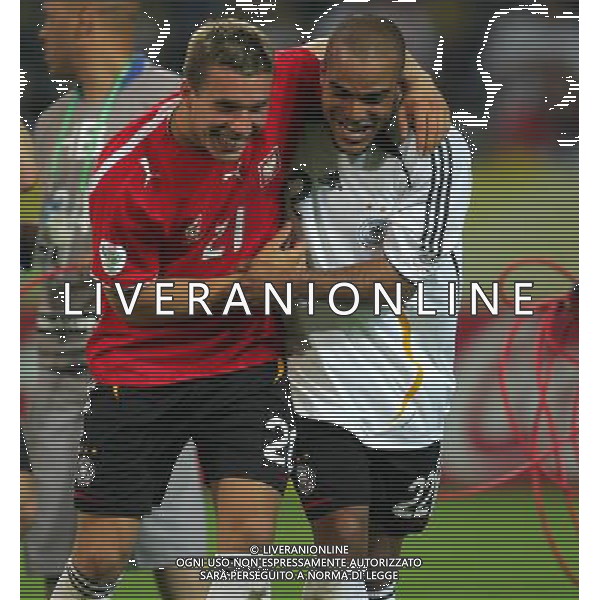 Germani - Polonia Mondiali Germania FIFA World Cup 14/06/2006 nella foto esultanza di PODOLSKI e ODONKOR a fine gara copyright by firo sportphoto/Ag. Aldo Liverani Only Italy