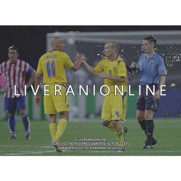 germania mondiali 2006 svezia-paraguay nella foto:esultanza ljngberg con larsson ph luzzani/ag aldo liverani 