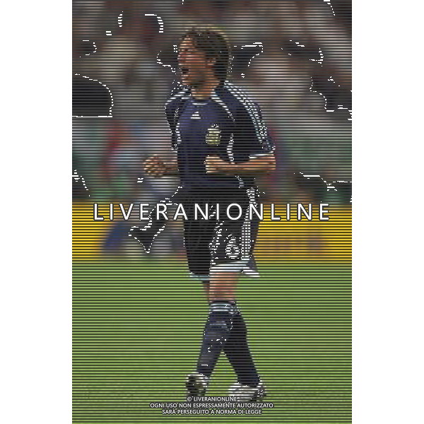 Gelsenkirchen 16-06-2006 Worl Cup Germany 2006 Argentina-Serbia Montenegro 6:0 nella foto heinze gabriel esulta dopo il gol ph marco luzzani/ag aldo liverani s.a.s.