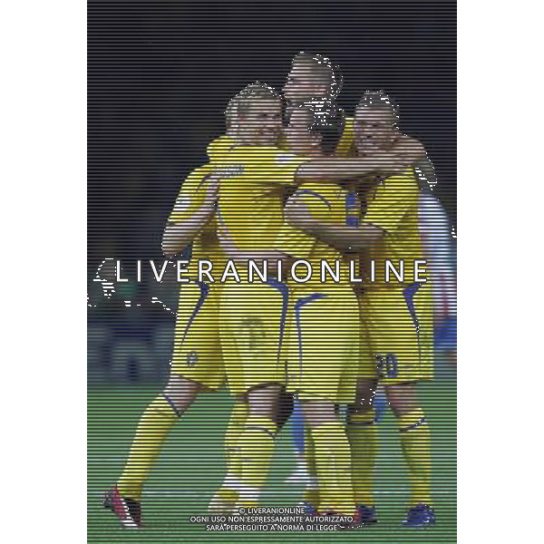 Berlino 1/06/2006 World Cup Germany 2006 svezia-paraguay nella foto esultanza svezia a fine gara ph marco luzzani/aga aldo liverani s.a.s.