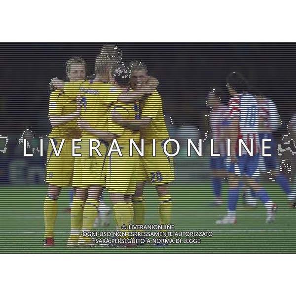 Berlino 1/06/2006 World Cup Germany 2006 svezia-paraguay nella foto esultanza svezia a fine gara ph marco luzzani/aga aldo liverani s.a.s.