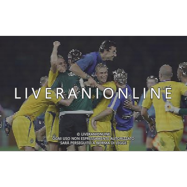 Berlino 1/06/2006 World Cup Germany 2006 svezia-paraguay nella foto esultanza svezia a fine gara ph marco luzzani/aga aldo liverani s.a.s.