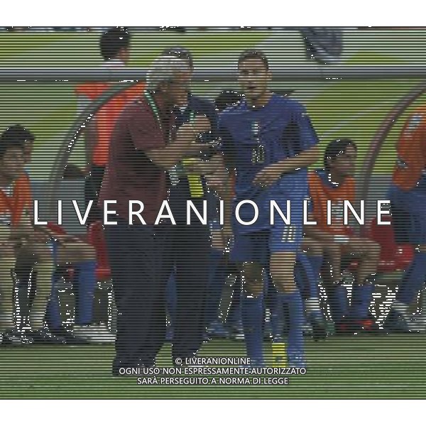 Italia - Usa Mondiali Germania 17/06/2006 nella foto lippi marcello con totti francesco ph luzzani/ag. aldo liverani