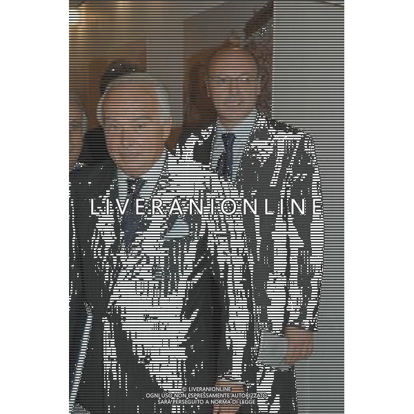 Genova, 15/06/06 Inaugurazione della mostra \'Semper uniti in gloria. I sessant\'anni della Sampdoria\' Nella foto: Il Presidente dell\' U.C. Sampdoria, Riccardo Garrone, e l\'amministratore delegato, Beppe Marotta. ph alessandro pintimalli / ag aldo