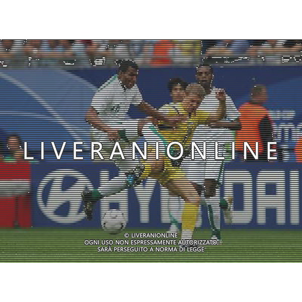 Arabia Saudita - Ucraina Mondiali Germania 19/06/2006 nella foto Serhiy Robrov con Khaled Aziz copyright by firo sportphoto/ag. aldo liverani only italy