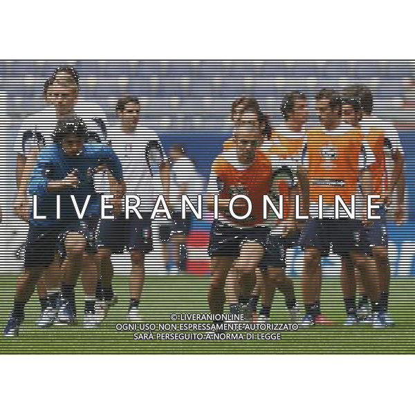 Hamburg 21 giugno 2006 Allenamento ufficiale della nazionale italiana presso il Fifa World Cup Stadium di Hamburg nella foto: Gattuso Ivan Gennaro e Del Piero Alessandro foto Andry / Ag. Aldo Liverani