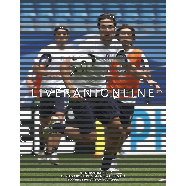 Hamburg 21 giugno 2006 Allenamento ufficiale della nazionale italiana presso il Fifa World Cup Stadium di Hamburg nella foto: Toni Luca foto Andry / Ag. Aldo Liverani