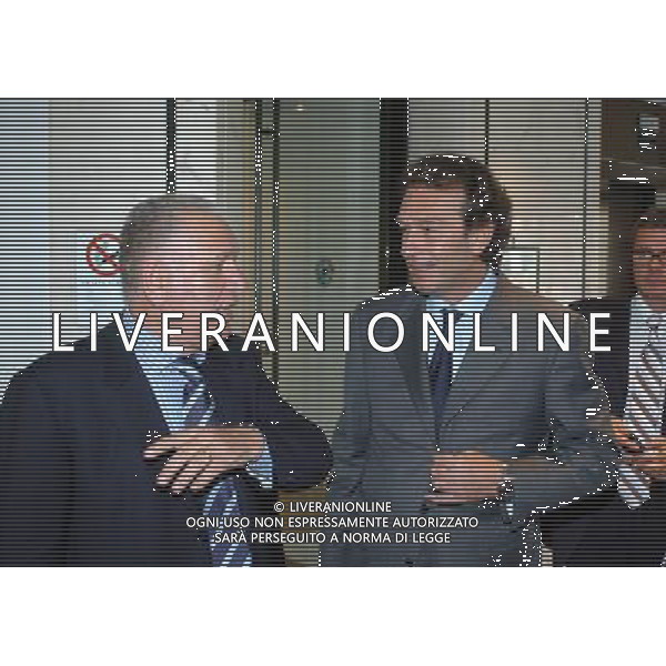 Milano 25/06/2006 Consiglio Di Lega Calcio nella foto: Massimo Cellino e Vincenzo Matarrese foto Danilo Recalcati/Ag.Aldo liverani