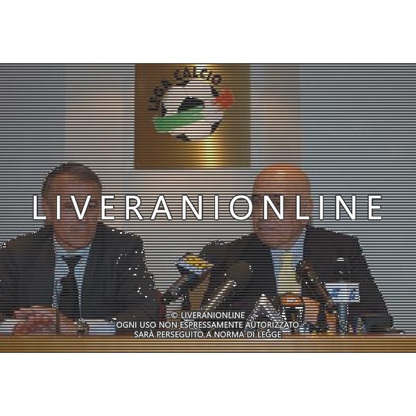 Milano 25/06/2006 Consiglio Di Lega Calcio nella foto: Antonio Guastoni Presidente Collegio Sindacale con Adriano Galliani foto Danilo Recalcati/Ag.Aldo liverani