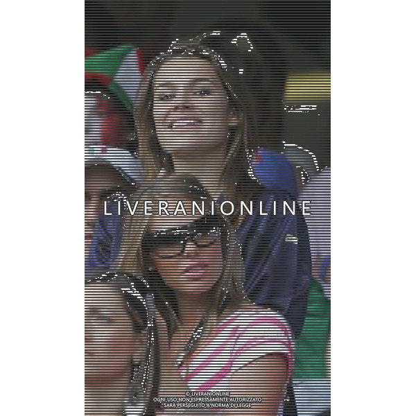 Italia - Australia mondiali Germania 26/06/2006 nella foto blasi ilary moglie di totti e seredova alena fidanzata di buffon in tribuna ph luzzani/ag. aldo liverani