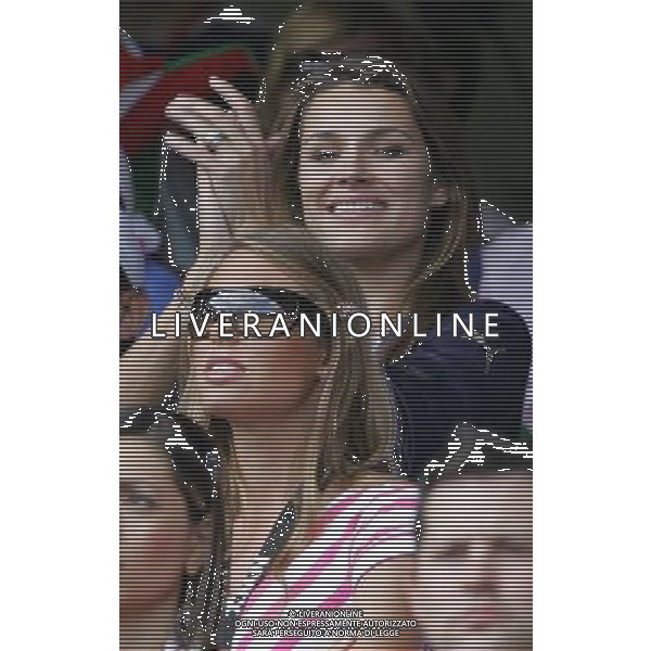 Italia - Australia mondiali Germania 26/06/2006 nella foto blasi ilary moglie di totti e seredova alena fidanzata di buffon in tribuna ph luzzani/ag. aldo liverani