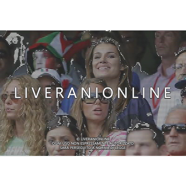 Italia - Australia mondiali Germania 26/06/2006 nella foto blasi ilary moglie di totti e seredova alena fidanzata di buffon in tribuna ph luzzani/ag. aldo liverani