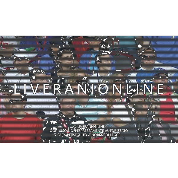 Italia - Australia mondiali Germania 26/06/2006 nella foto blasi ilary moglie di totti e seredova alena fidanzata di buffon in tribuna ph luzzani/ag. aldo liverani