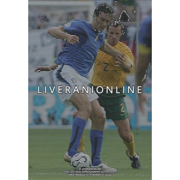 Italia - Australia mondiali Germania 26/06/2006 nella foto luca toni e neill ph luzzani/ag. aldo liverani