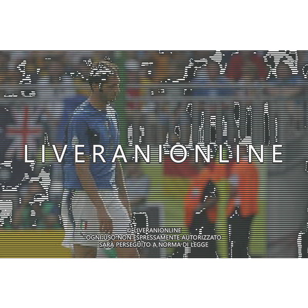 Italia - Australia mondiali Germania 26/06/2006 nella foto marco materazzi lascia il campo dopo l\'espulsione ph luzzani/ag. aldo liverani