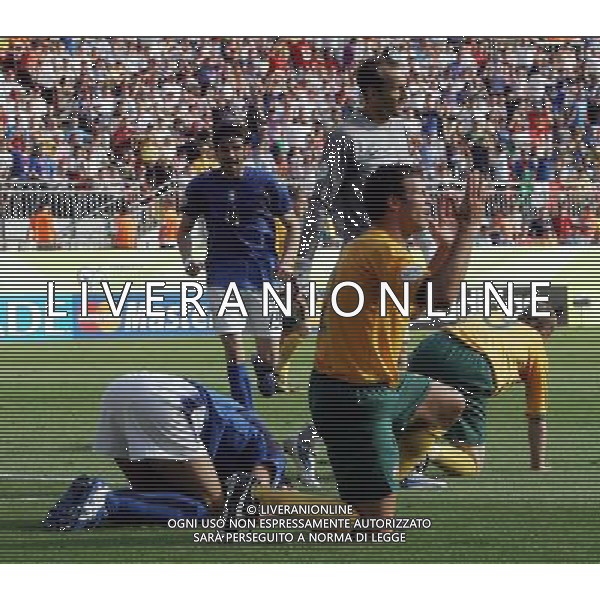 Italia - Australia mondiali Germania 26/06/2006 nella foto fabio grosso a terra dopo aver subito il fallo del rigore ph luzzani/ag. aldo liverani