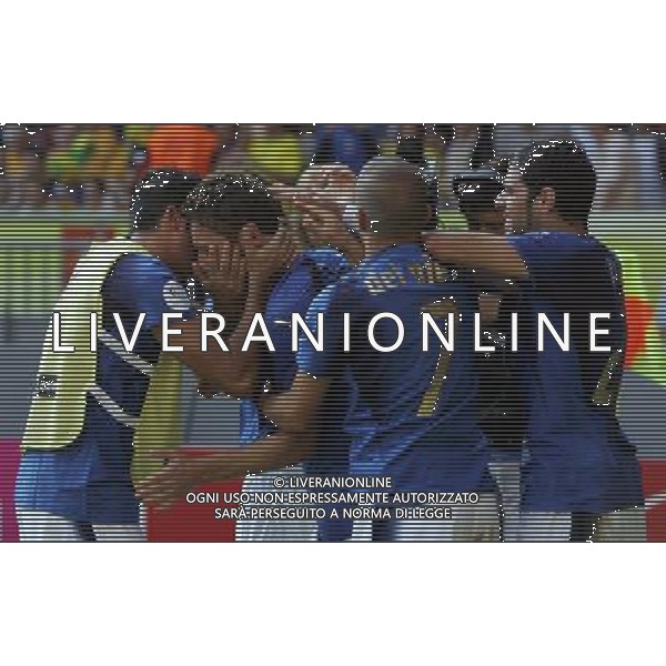 Italia - Australia mondiali Germania 26/06/2006 nella foto esultanza dopo il gol su rigore di francesco totti festeggiato dai compagni ph luzzani/ag. aldo liverani