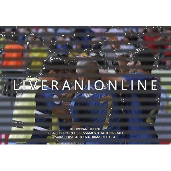 Italia - Australia mondiali Germania 26/06/2006 nella foto esultanza dopo il gol su rigore di francesco totti festeggiato dai compagni ph luzzani/ag. aldo liverani