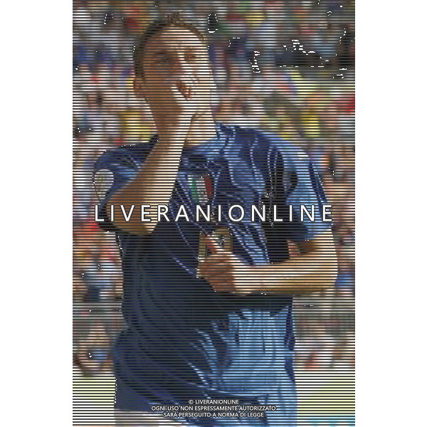 Italia - Australia mondiali Germania 26/06/2006 nella foto esultanza dopo il gol su rigore di francesco totti che mima il ciucciotto ph luzzani/ag. aldo liverani