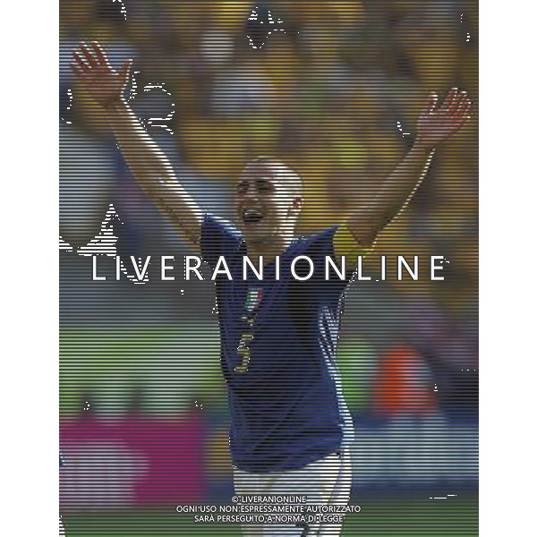Italia - Australia mondiali Germania 26/06/2006 nella foto esultanza di fabio cannavaro a fine gara ph luzzani/ag. aldo liverani