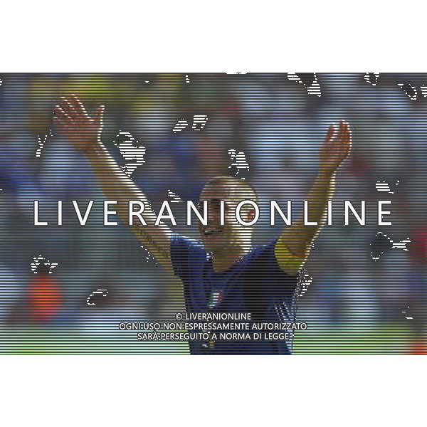 Italia - Australia mondiali Germania 26/06/2006 nella foto esultanza di fabio cannavaro a fine gara ph luzzani/ag. aldo liverani