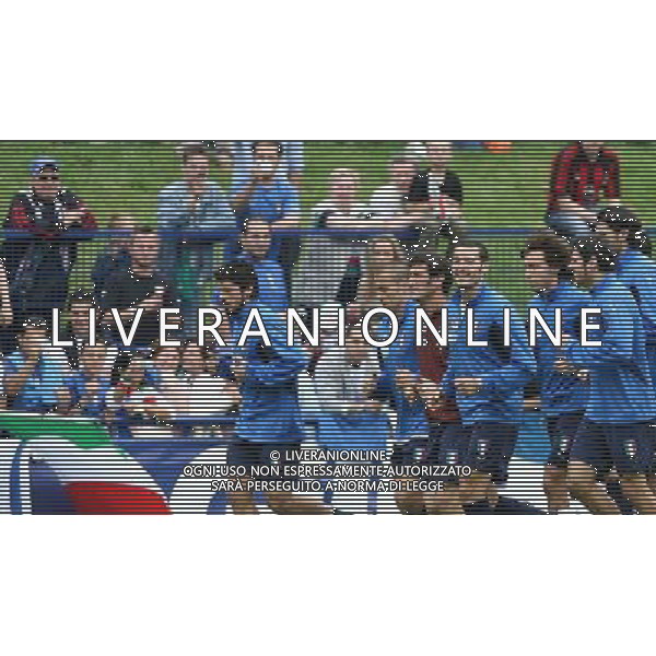 Duisburg 27 giugno 2006 Allenamento della nazionale italiana presso il centro sportivo Meiderich per la prima volta nel corso del Mondiale Germania 2006 aperto al pubblico nella foto: il gruppo in allenamento foto Andry / Ag. Aldo Liverani