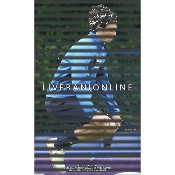 Duisburg 27 giugno 2006 Allenamento della nazionale italiana presso il centro sportivo Meiderich per la prima volta nel corso del Mondiale Germania 2006 aperto al pubblico nella foto: Toni Luca foto Andry / Ag. Aldo Liverani