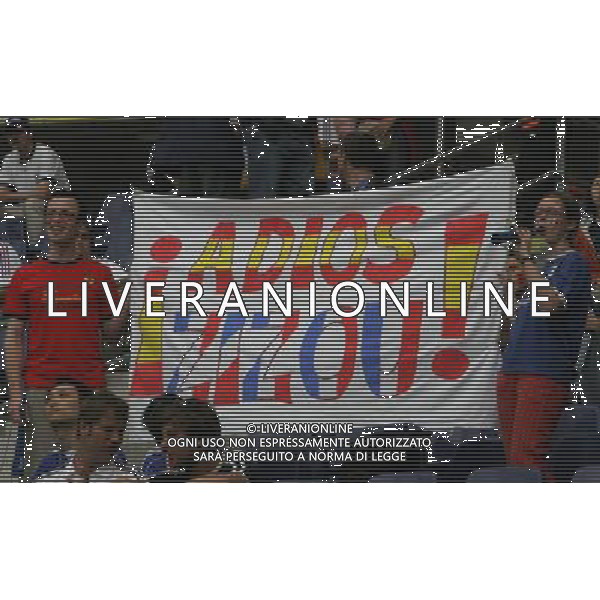 Spagna - Francia Mondiali Germania 27/06/2006 nella foto STRISCIONE PER L\'ADDIO DI ZIDANE ph luzzani/ag. aldo liverani