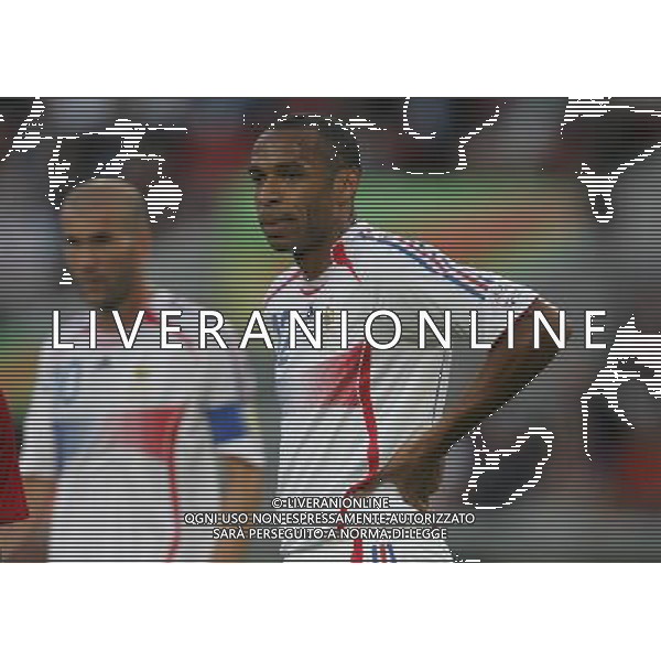Spagna - Francia Mondiali Germania 27/06/2006 nella foto THIERRY HENRY E ZINEDINE ZIDANE ph luzzani/ag. aldo liverani