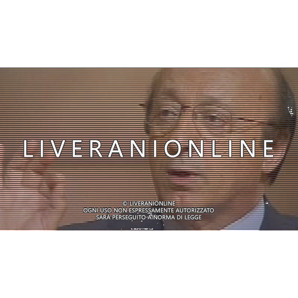 Luciano Moggi ex dirigente juventus ospite della Trasmissione Televisiva Ballaro\' in onda su Rai Tre 27/06/2006 obbligatorio citare la fonte televisiva ph agenzia aldo liverani