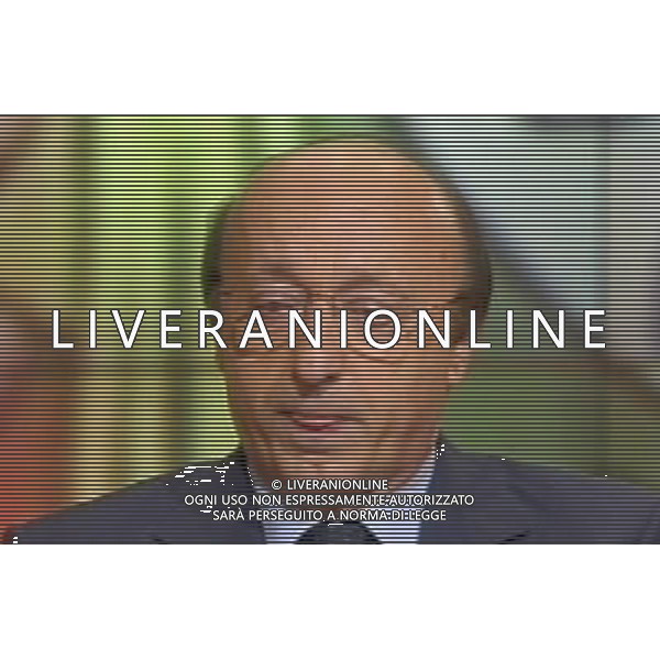 Luciano Moggi ex dirigente juventus ospite della Trasmissione Televisiva Ballaro\' in onda su Rai Tre 27/06/2006 obbligatorio citare la fonte televisiva ph agenzia aldo liverani