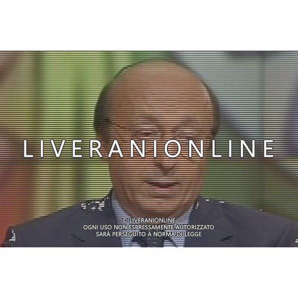 Luciano Moggi ex dirigente juventus ospite della Trasmissione Televisiva Ballaro\' in onda su Rai Tre 27/06/2006 obbligatorio citare la fonte televisiva ph agenzia aldo liverani