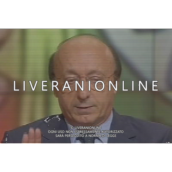 Luciano Moggi ex dirigente juventus ospite della Trasmissione Televisiva Ballaro\' in onda su Rai Tre 27/06/2006 obbligatorio citare la fonte televisiva ph agenzia aldo liverani