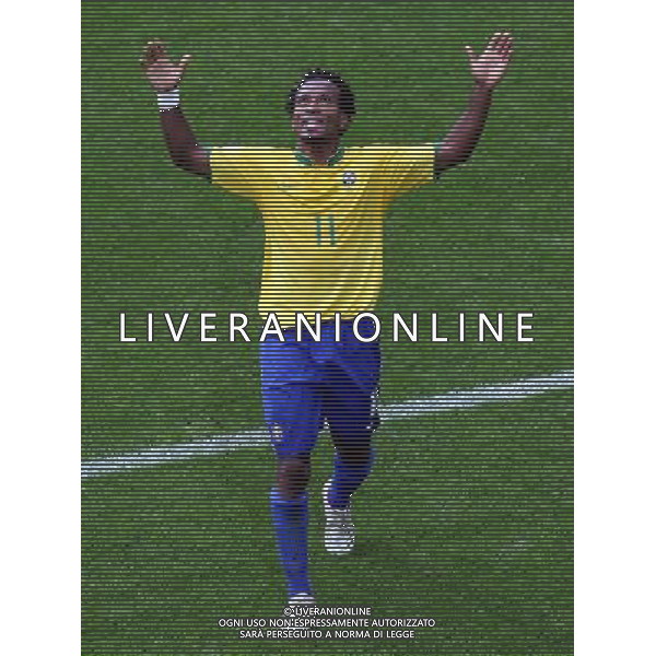 BRASILE-GHANA CAMPIONATO GERMANIA 2006 27/06/2006 NELLA FOTO Ze Roberto FOTOIPS-AGENZIA ALDO LIVERANI