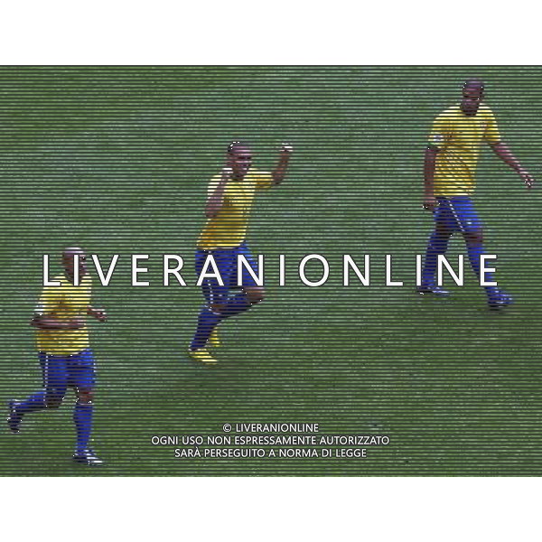 BRASILE-GHANA CAMPIONATO GERMANIA 2006 27/06/2006 NELLA FOTO RONALDO ESULTA FOTOIPS-AGENZIA ALDO LIVERANI