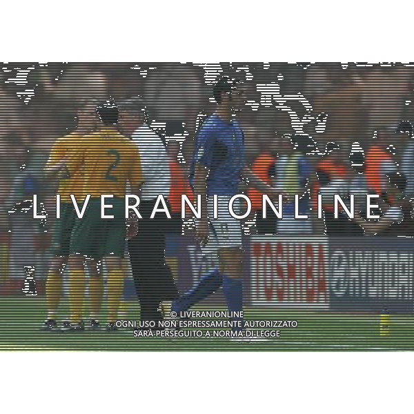 Kaiserslautern (GER) 26-06-2006 World Cup Germany 2006 italia-australia 1:0 Mondiali Germania 2006 nella foto marco materazzi lascia il campo dopo l\' ammonizione ph marco luzzani/ag aldo liverani s.a.s.