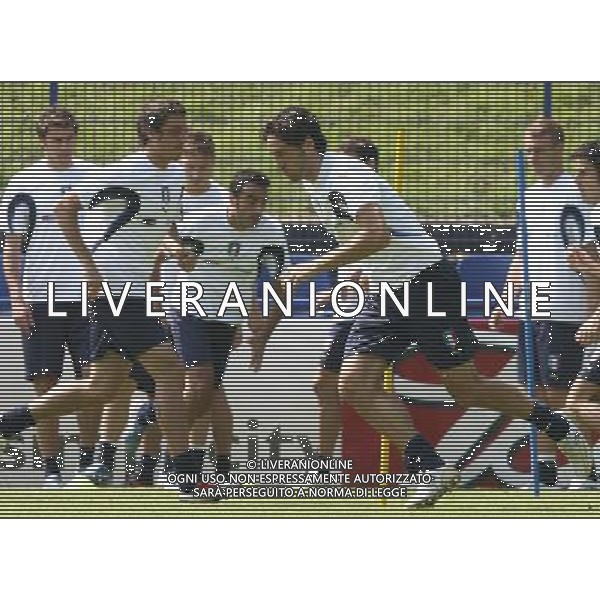 Duisburg 29 giugno 2006 Allenamento nazionale italiana presso il centro sportivo MSV Duisburg nella foto: il gruppo degli azzurri durante l\'allenamento foto Andry / Ag. Aldo Liverani