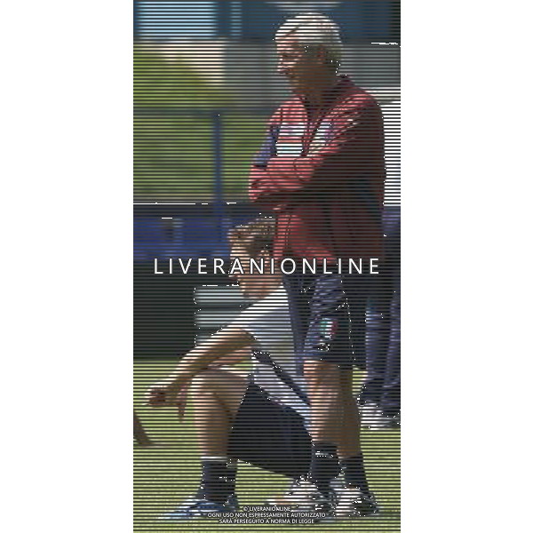 Duisburg 29 giugno 2006 Allenamento nazionale italiana presso il centro sportivo MSV Duisburg nella foto: Lippi Marcello e Totti Francesco foto Andry / Ag. Aldo Liverani