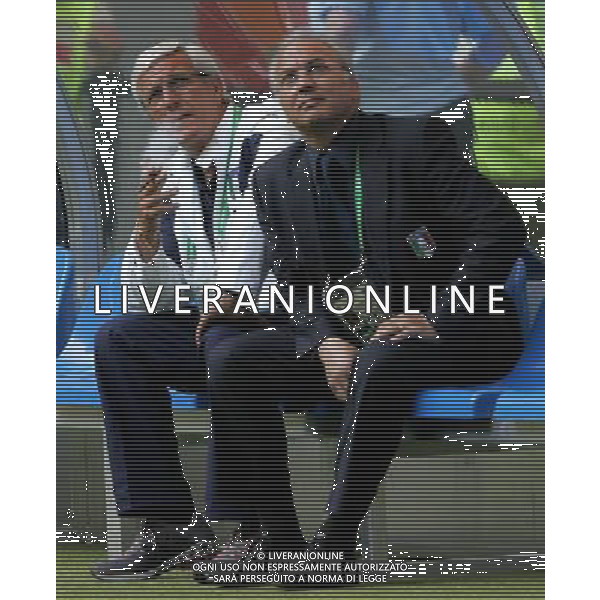 Italia - Ucraina Mondiali Germania 30/06/2006 nella foto marcello lippi fuma il sigaro ph luzzani/ag. aldo liverani