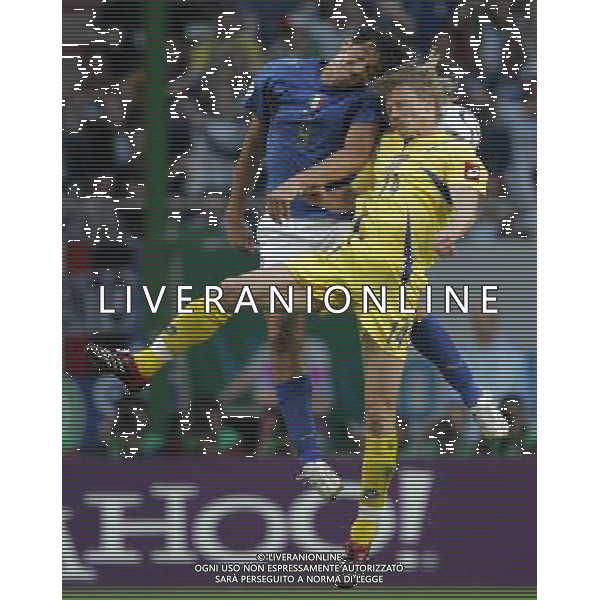 Italia - Ucraina Mondiali Germania 30/06/2006 nella foto luca toni e gusin ph luzzani/ag. aldo liverani