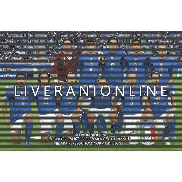 Italia - Ucraina Mondiali Germania 30/06/2006 nella foto la formazione italiana ph luzzani/ag. aldo liverani