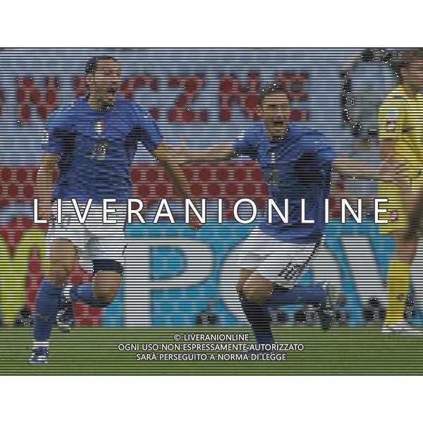 Italia - Ucraina Mondiali Germania 30/06/2006 nella foto esultanza dopo il gol di gianluca zambrotta con francesco totti ph luzzani/ag. aldo liverani