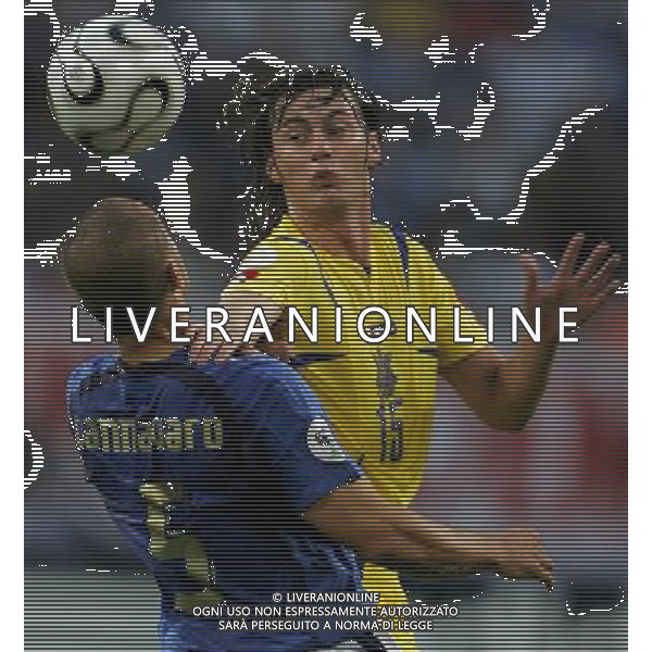 Italia - Ucraina Mondiali Germania 30/06/2006 nella foto milevskiy e cannavaro fabio ph luzzani/ag. aldo liverani